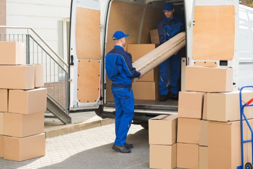 Removal van loaded for a local move in Merton