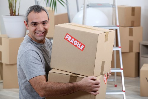 Local removals van serving a flat move in Wimbledon, Merton
