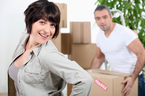 Local moving team helping a family settle into a new property